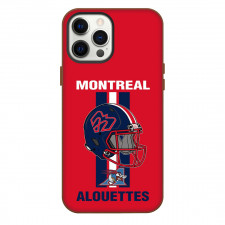 Montreal Alouettes Phone Case For iPhone Samsung Galaxy Pixel OnePlus Vivo Xiaomi Asus Sony Motorola Nokia - Team Helmet Poster In Red Background