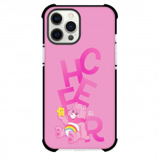 CareBears Cheer Bear Phone Case For iPhone and Samsung Galaxy Devices - Cheer Bear Holding Star Pink Background