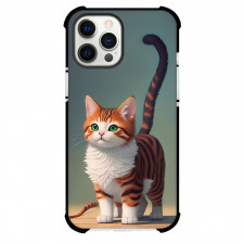 Cat Phone Case For iPhone and Samsung Galaxy Devices - Baby Cat Standing Portrait Digital Art Poster