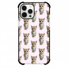 Cat Phone Case For iPhone and Samsung Galaxy Devices - Baby Cat Standing Pattern Art On Pink Background