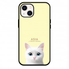 The Turkish Angora Cat Phone Case For iPhone and Samsung Galaxy Devices - Asia The Turkish Angora Cat Portrait On Beige Background