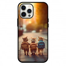 Cat Phone Case For iPhone and Samsung Galaxy Devices - Cats Walking On Streets With Bag Poster