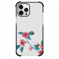 Cath Kidston Phone Case For iPhone Samsung Galaxy Pixel OnePlus Vivo Xiaomi Asus Sony Motorola Nokia - Greenwich Flower and Bee Cream Red