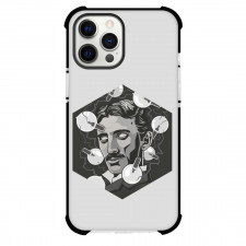 Nikola Tesla Phone Case For iPhone Samsung Galaxy Pixel OnePlus Vivo Xiaomi Asus Sony Motorola Nokia - Nikola Tesla Surrounded By LightBlub Grayscale Sticker