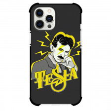 Nikola Tesla Phone Case For iPhone Samsung Galaxy Pixel OnePlus Vivo Xiaomi Asus Sony Motorola Nokia - Nikola Tesla Yellow Lightning Cartoon Art
