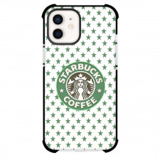 Starbucks Phone Case For iPhone Samsung Galaxy Pixel OnePlus Vivo Xiaomi Asus Sony Motorola Nokia - Starbucks Logo On Star Pattern Art Background