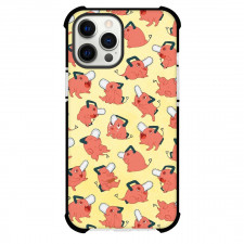 Chainsaw Man Pochita Phone Case For iPhone And Samsung Galaxy Devices - Pochita Pattern Art On Yellow Background