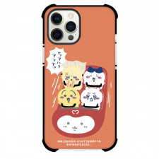 Chiikawa Phone Case For iPhone Samsung Galaxy Pixel OnePlus Vivo Xiaomi Asus Sony Motorola Nokia - Chiikawa Cuties Enjoy Riding Together with Brown Background