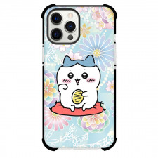 Chiikawa Little Eight Cats Phone Case For iPhone Samsung Galaxy Pixel OnePlus Vivo Xiaomi Asus Sony Motorola Nokia - Chiikawa Cat Sitting and Multi Flower Background