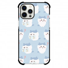 Chiikawa Little Eight Cats Phone Case For iPhone Samsung Galaxy Pixel OnePlus Vivo Xiaomi Asus Sony Motorola Nokia - Chiikawa Reading Book on Blue Background