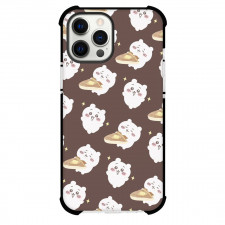 Chiikawa Phone Case For iPhone Samsung Galaxy Pixel OnePlus Vivo Xiaomi Asus Sony Motorola Nokia - Chiikawa White Chibi Mascot Character on Brown Background