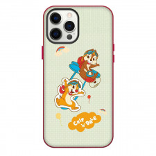 Chip N Dale Phone Case For iPhone Samsung Galaxy Pixel OnePlus Vivo Xiaomi Asus Sony Motorola Nokia - Chip N Dale Flying Cartoon Art On Green Pattern Texture Background