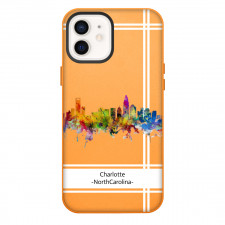 Famous Attraction Charlotte North Carolina Phone Case For iPhone and Samsung Galaxy Devices - Charlotte North Carolina Color Cityscape Art