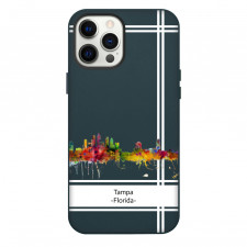 Famous Attraction Tampa Florida Phone Case For iPhone and Samsung Galaxy Devices - Tampa Florida Color Cityscape Art