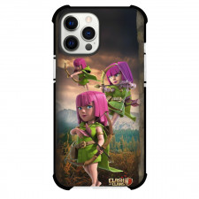 Clash of Clans Archer Queen Phone Case For iPhone Samsung Galaxy Pixel OnePlus Vivo Xiaomi Asus Sony Motorola Nokia - Archer Queen 3D On Mountain Background