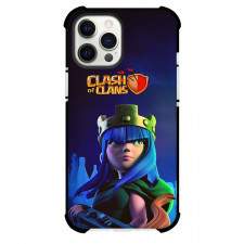 Clash of Clans Archer Queen Phone Case For iPhone Samsung Galaxy Pixel OnePlus Vivo Xiaomi Asus Sony Motorola Nokia - Archer Queen 3D Portrait On Blue Background