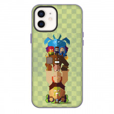 Clash of Clans Phone Case For iPhone Samsung Galaxy Pixel OnePlus Vivo Xiaomi Asus Sony Motorola Nokia - Clash of Clans Character Minimalist Art On Green Block Background