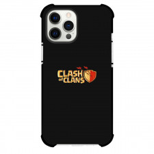 Clash of Clans Phone Case For iPhone Samsung Galaxy Pixel OnePlus Vivo Xiaomi Asus Sony Motorola Nokia - Clash of Clans Logo On Black Background