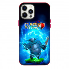Clash of Clans Pekka Phone Case For iPhone Samsung Galaxy Pixel OnePlus Vivo Xiaomi Asus Sony Motorola Nokia - Pekka Standing On Thunder Background