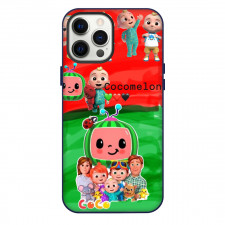 Cocomelon Lane Phone Case For iPhone Samsung Galaxy Pixel OnePlus Vivo Xiaomi Asus Sony Motorola Nokia - Characters Smile Portrait Poster In Red And Green Background