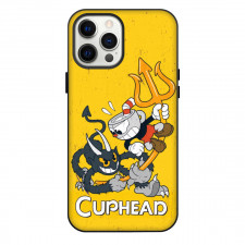 Cuphead Phone Case For iPhone Samsung Galaxy Pixel OnePlus Vivo Xiaomi Asus Sony Motorola Nokia - Cuphead Devil Fight Poster