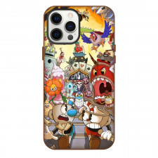 Cuphead Phone Case For iPhone Samsung Galaxy Pixel OnePlus Vivo Xiaomi Asus Sony Motorola Nokia - Cuphead Running From Foes Poster