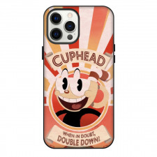 Cuphead Phone Case For iPhone Samsung Galaxy Pixel OnePlus Vivo Xiaomi Asus Sony Motorola Nokia - Cuphead When In Doubt Double Down Phrase Poster