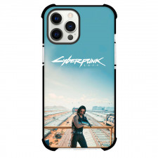 Cyberpunk 2077 Johnny Silverhands Phone Case For iPhone and Samsung Galaxy Devices - Johnny Silverhands Standing On a Flyover