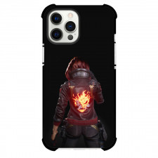 Cyberpunk 2077 Phone Case For iPhone and Samsung Galaxy Devices - Cyberpunk 2077 V Standing Back Samurai Avatar Burning