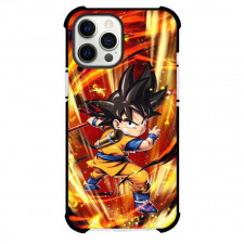 Dragon Ball Daima Goku Phone Case For iPhone Samsung Galaxy Pixel OnePlus Vivo Xiaomi Asus Sony Motorola Nokia - Mini Goku Standing Back On Fire Background