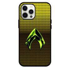DC Aquaman Phone Case For iPhone and Samsung Galaxy Devices - Aquaman And The Lost Kingdom Logo On 3D Golden Emblen
