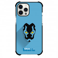 Blue Beetle Phone Case For iPhone And Samsung Galaxy Devices - Blue Beetle Avatar Minimalist On Blue Background