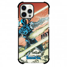 Blue Beetle Phone Case For iPhone And Samsung Galaxy Devices - Blue Beetle Side Portrait Attack Mode Comic Art