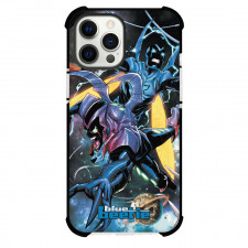 Blue Beetle Phone Case For iPhone And Samsung Galaxy Devices - Blue Beetle And Khaji-Kai Attack Mode Comic Art