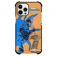 Blue Beetle Jaime Reyes Phone Case For iPhone And Samsung Galaxy Devices - Jaime Reyes Sitting Half Portrait Comic Art
