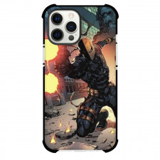 DC Green Arrow Deathstroke Phone Case For iPhone and Samsung Galaxy Devices - Deathstroke Fighting Pose Illustration