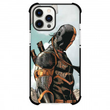 DC Green Arrow Deathstroke Phone Case For iPhone and Samsung Galaxy Devices - Deathstroke Side Portrait Sky Background