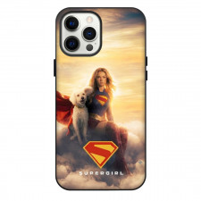Supergirl Phone Case For iPhone Samsung Galaxy Pixel OnePlus Vivo Xiaomi Asus Sony Motorola Nokia - Supergirl Dog Sitting In Clouds Series Poster