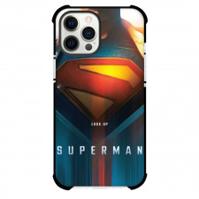 DC Comics Superman Phone Case For iPhone Samsung Galaxy Pixel OnePlus Vivo Xiaomi Asus Sony Motorola Nokia - Looking Up Chest Logo Poster