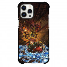 Demon Slayer Kimetsu No Yaiba Phone Case For iPhone Samsung Galaxy Pixel OnePlus Vivo Xiaomi Asus Sony Motorola Nokia - Demon Slayer Kimetsu No Yaiba Characters Fighting Anime Art Poster