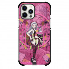 Demon Slayer Daki Phone Case For iPhone Samsung Galaxy Pixel OnePlus Vivo Xiaomi Asus Sony Motorola Nokia - Daki Abstract Pink Background