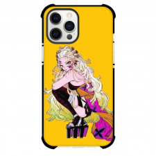 Demon Slayer Daki Phone Case For iPhone Samsung Galaxy Pixel OnePlus Vivo Xiaomi Asus Sony Motorola Nokia - Daki Sitting Yellow Background