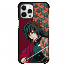 Demon Slayer Giyu Tomioka Phone Case For iPhone Samsung Galaxy Pixel OnePlus Vivo Xiaomi Asus Sony Motorola Nokia - Giyu Tomioka Abstract Pattern Background