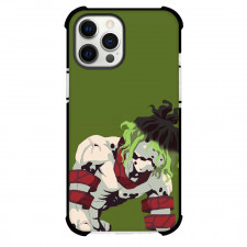 Demon Slayer Gyutaro Phone Case For iPhone And Samsung Galaxy Devices - Gyutaro Portrait Minimalist On Green Background