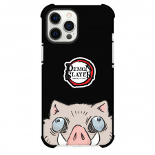 Demon Slayer Inosuke Hashibira Phone Case For iPhone And Samsung Galaxy Devices - Inosuke Hashibira Avatar On Black Background