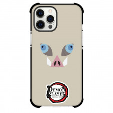 Demon Slayer Inosuke Hashibira Phone Case For iPhone And Samsung Galaxy Devices - Inosuke Hashibira Face Minimalist On Beige Background
