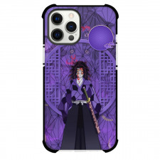 Demon Slayer Kokushibo Phone Case For iPhone Samsung Galaxy Pixel OnePlus Vivo Xiaomi Asus Sony Motorola Nokia - Kokushibo Purple Abstract Background
