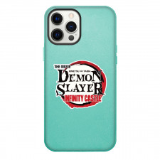 Demon Slayer Kimetsu No Yaiba Phone Case For iPhone Samsung Galaxy Pixel OnePlus Vivo Xiaomi Asus Sony Motorola Nokia - Demon Slayer Kimetsu No Yaiba Logo On Dark Background