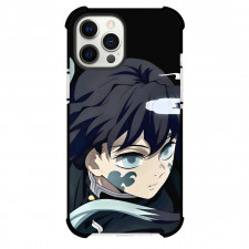 Demon Slayer Muichiro Tokito Phone Case For iPhone Samsung Galaxy Pixel OnePlus Vivo Xiaomi Asus Sony Motorola Nokia - Muichiro Tokito Head Portrait Black Background