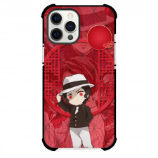 Demon Slayer Muzan Kibutsuji Phone Case For iPhone Samsung Galaxy Pixel OnePlus Vivo Xiaomi Asus Sony Motorola Nokia - Muzan Kibutsuji Chibi Art Red Abstract Background